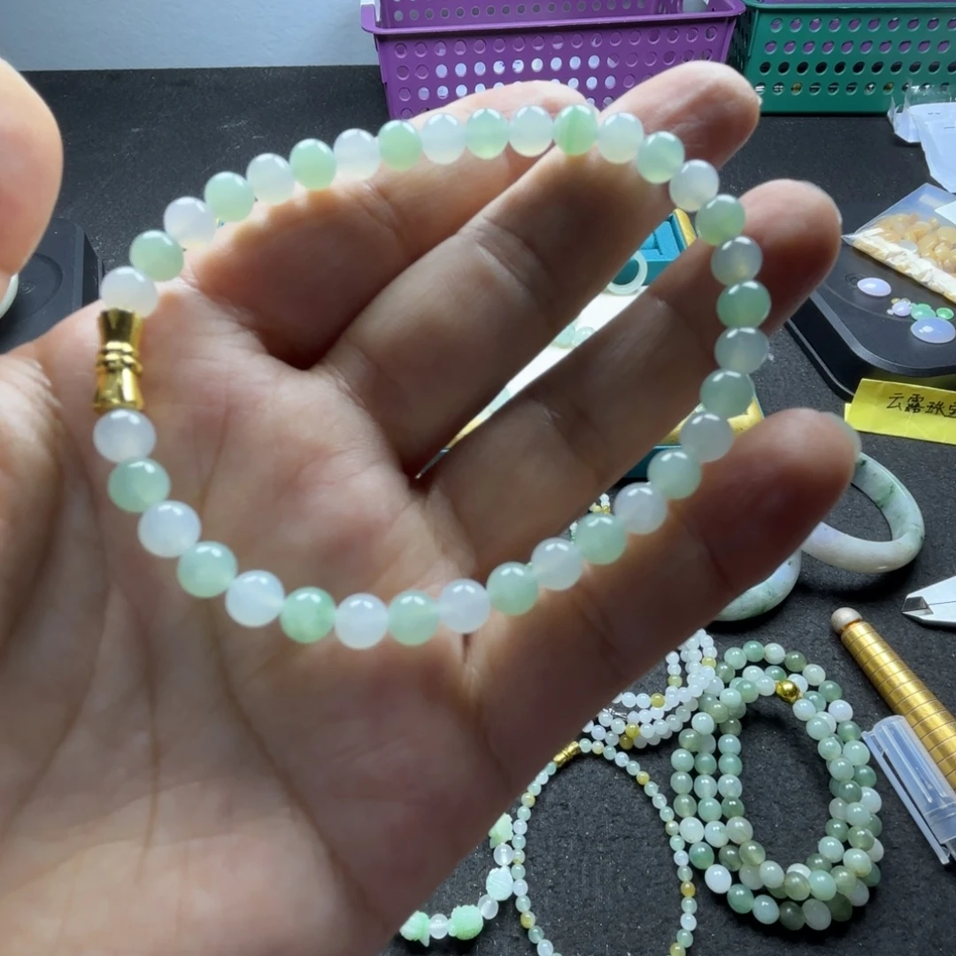 定制翡翠未镶嵌串5.4