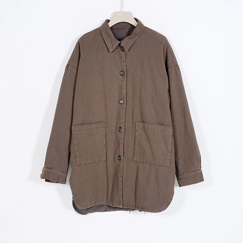 【蓉哥出品】斜纹纱卡棉炒色棉衣8323