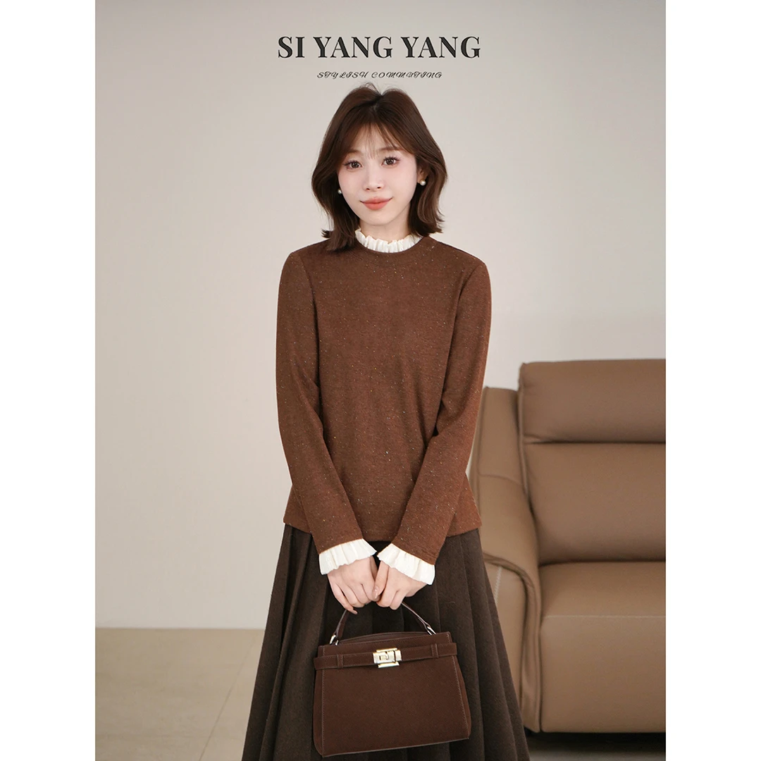 斯洋洋SIYANG冬季彩点针织柔软舒适百搭通勤上衣SY512A063SYY