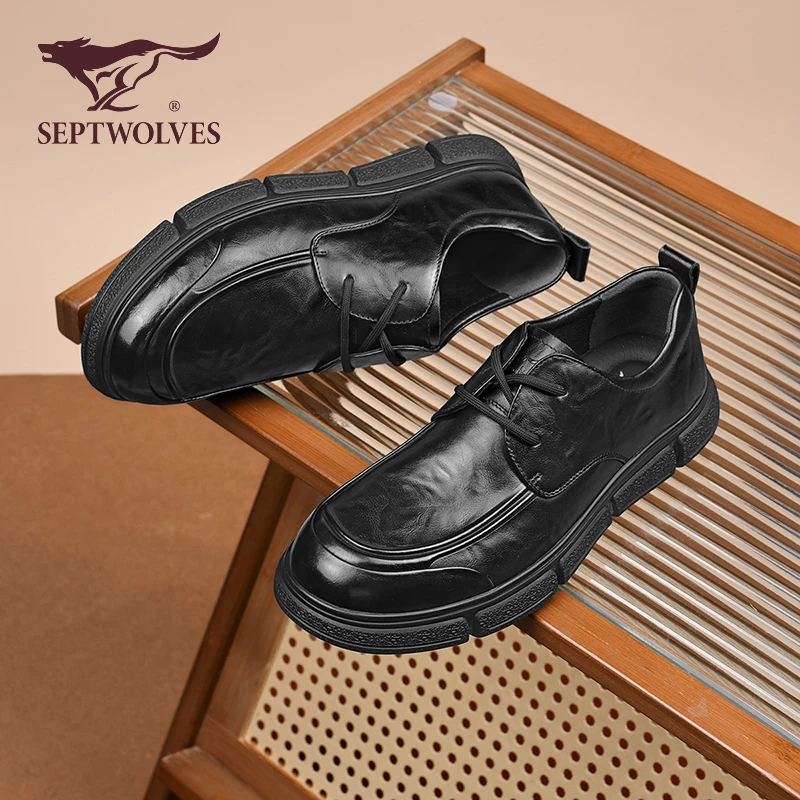 七匹狼男士皮鞋2025新款秋季牛皮正品通勤上班鞋商务正装休闲鞋男