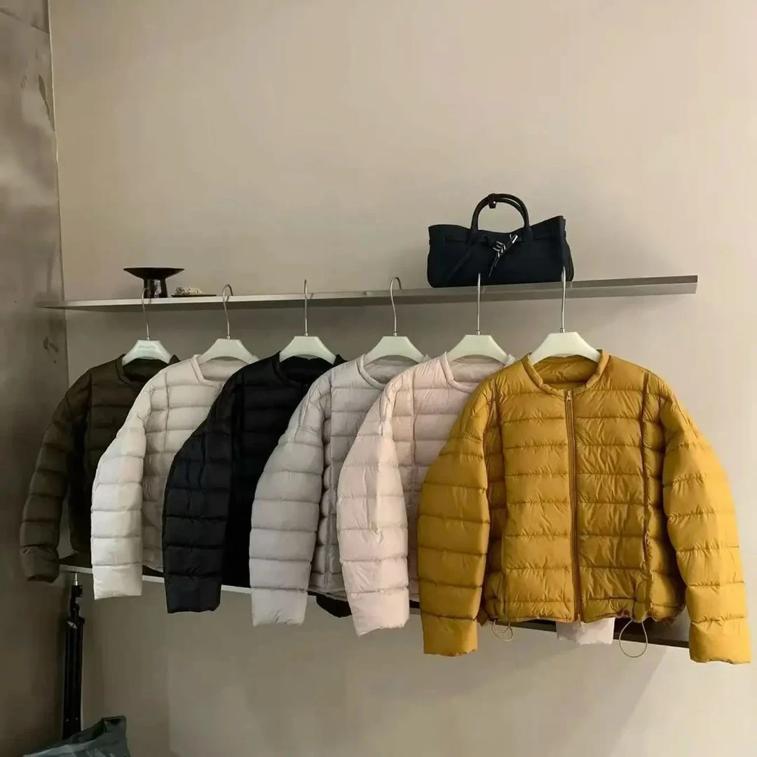 【现货】白鸭绒排骨女短款轻薄2025新款小个子泡芙蓬松外