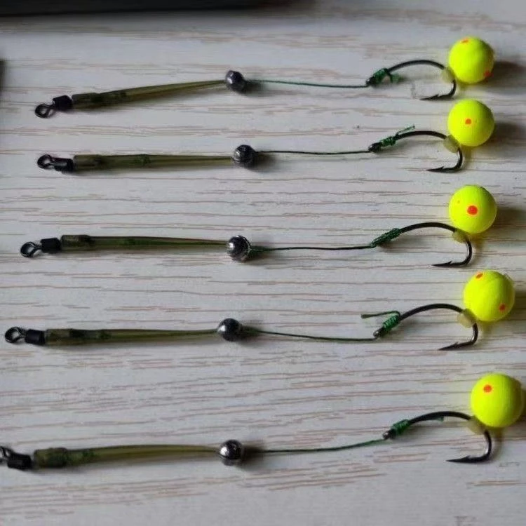 二代欧鲤钓浮水球反底钓组防缠绕短子线垂钓用品渔具配件浮水珠珠