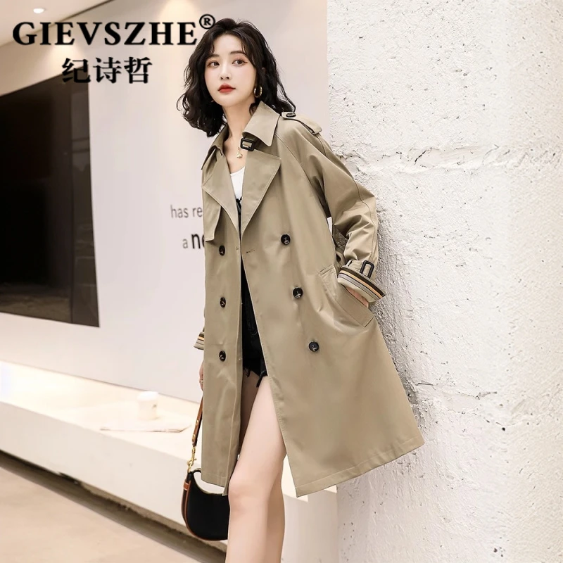 纪诗哲风衣外套女2025春秋新款韩版时尚宽松高级感风衣女气质上衣