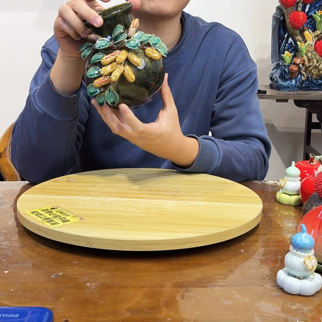 陶瓷花生花瓶摆件