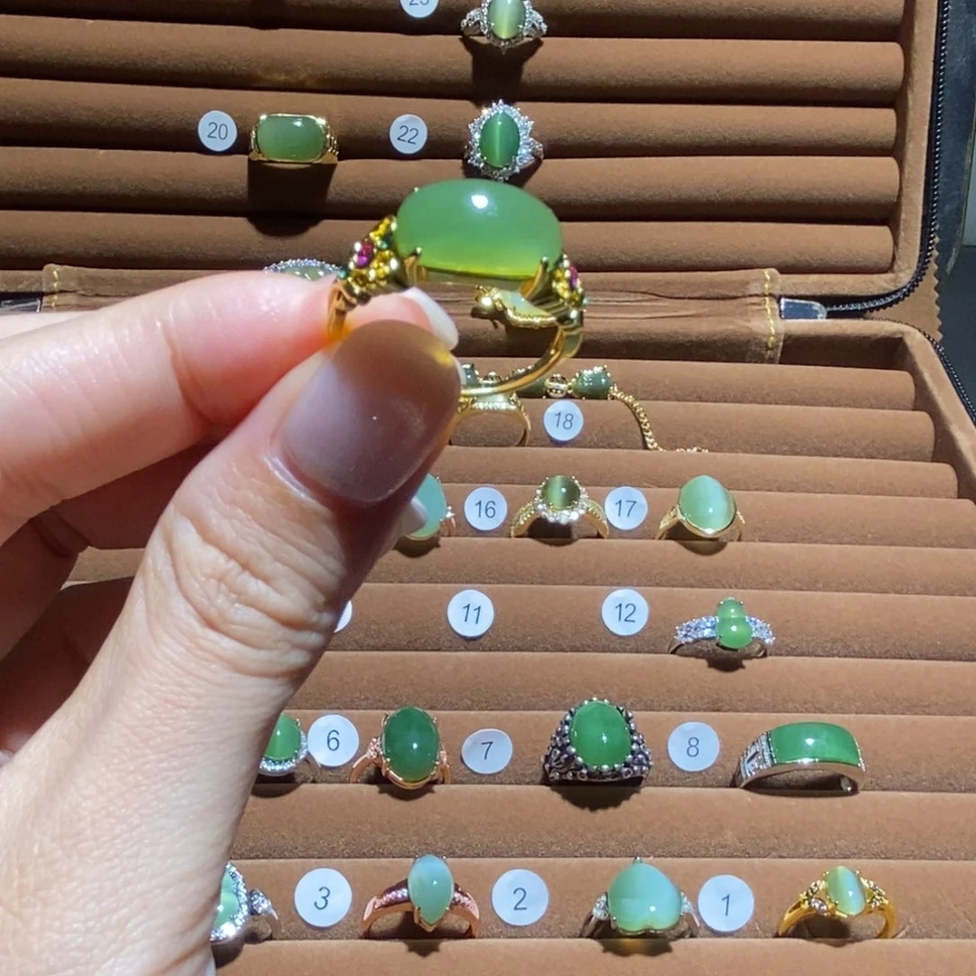 和田玉（碧玉）未镶嵌戒指