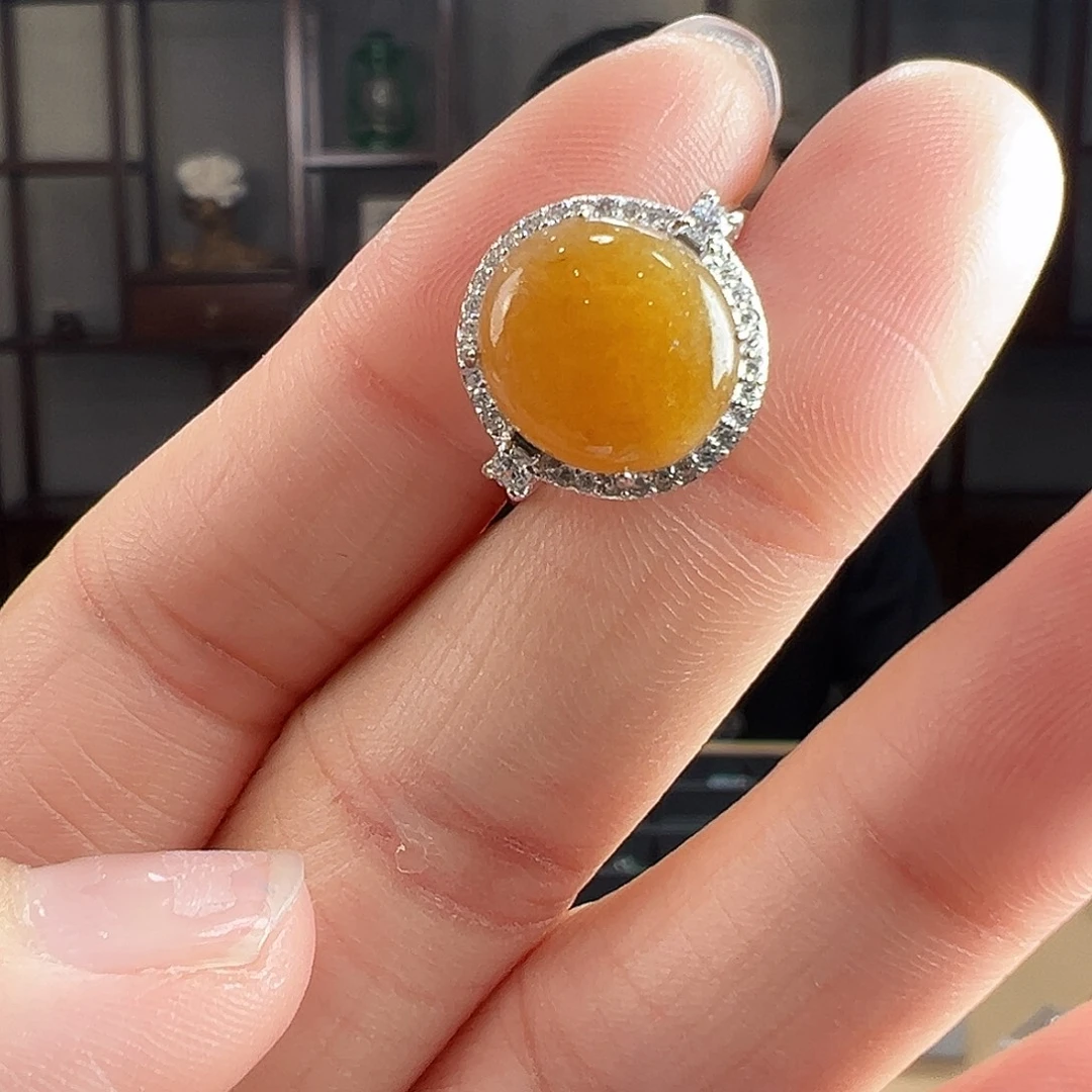 翡翠银S925镶嵌戒指戒指66