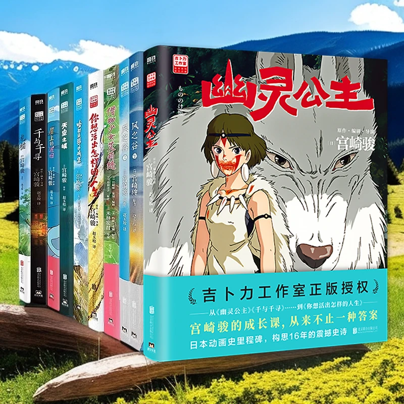 磨铁宫崎骏动漫作品风之谷 哈尔 千与千寻 龙猫 波妞 天空