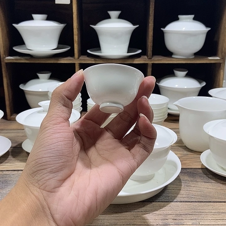 嗯***四元宝盖碗150ml4玉兰杯35ml2大玉兰杯45ml公道杯高茶漏壶承