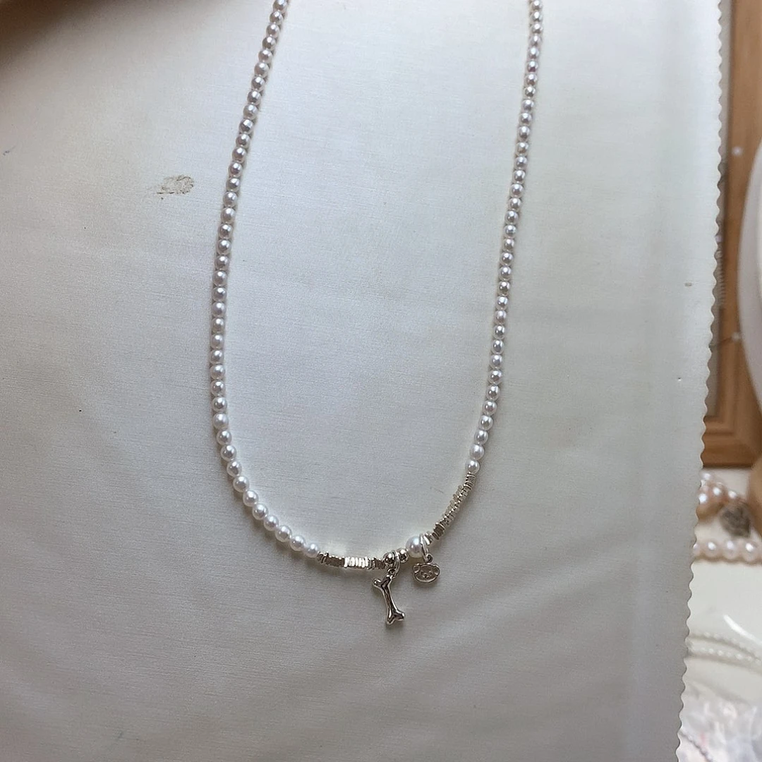 项链合金淡水珍珠