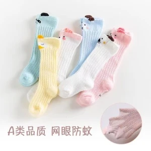 薄款袜子夏季婴儿防蚊棉袜婴儿防蚊中筒长筒袜
