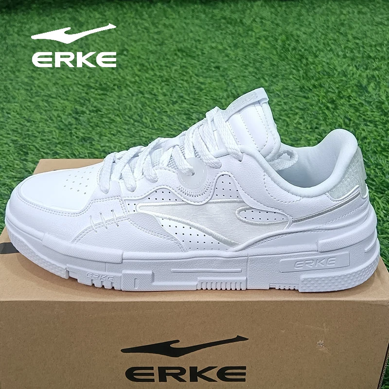 鸿星尔克板鞋男鞋休闲鞋轻便鞋子男运动鞋秋冬滑板鞋白色男子低帮