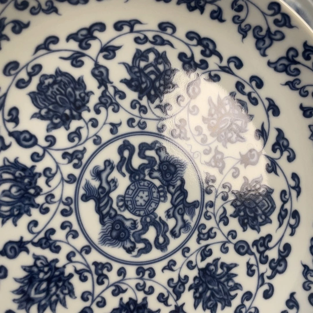 瓷片景德镇青花缠枝莲大壶承