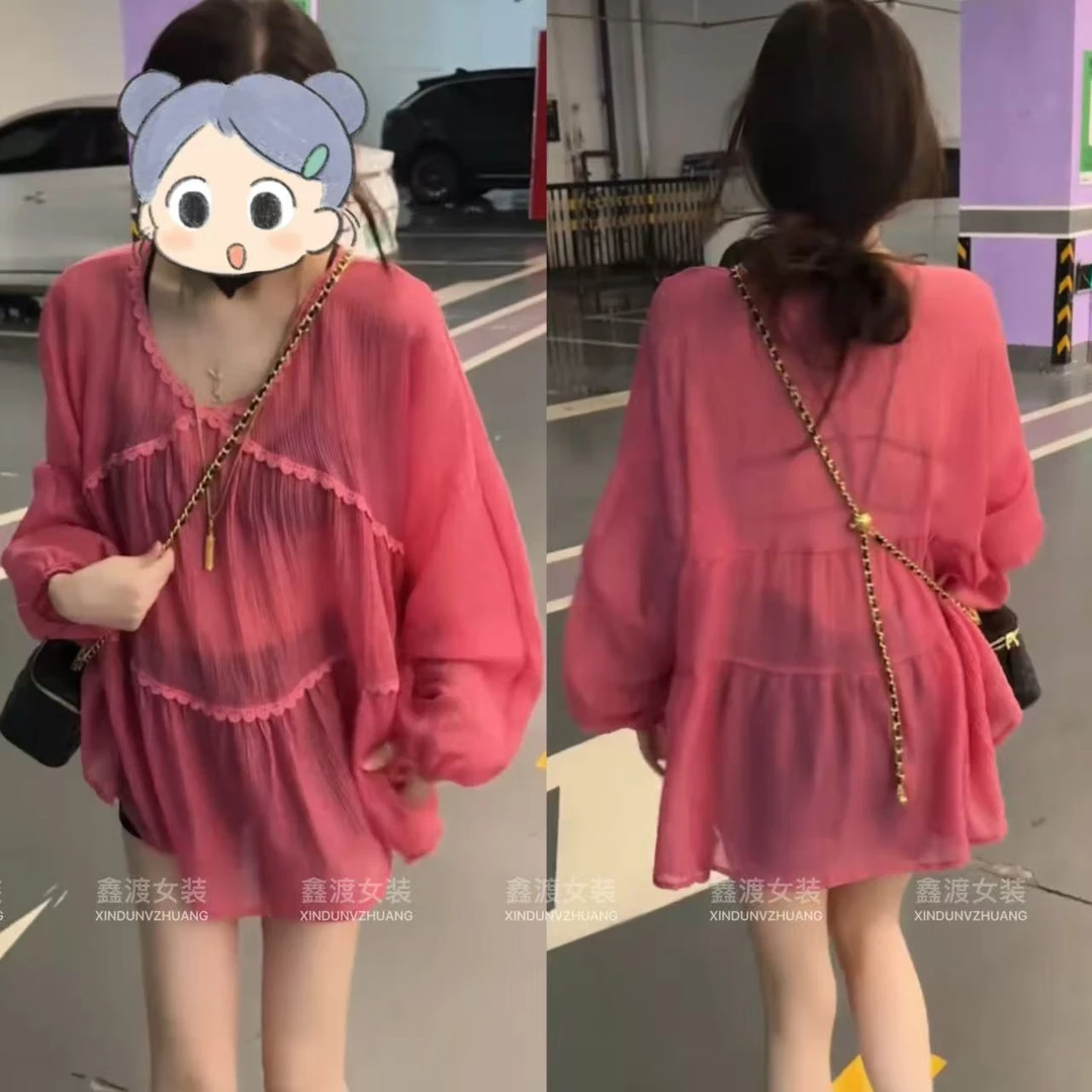 2025夏季新款时尚显瘦气质女士网红洋气衬衫百搭款D5882