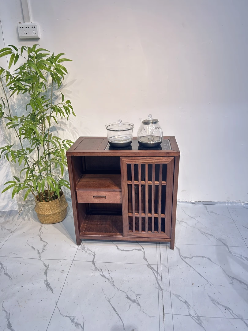 宋式茶水柜置物柜茶边柜烧水茶具收纳柜简约储物柜茶几茶具矮柜