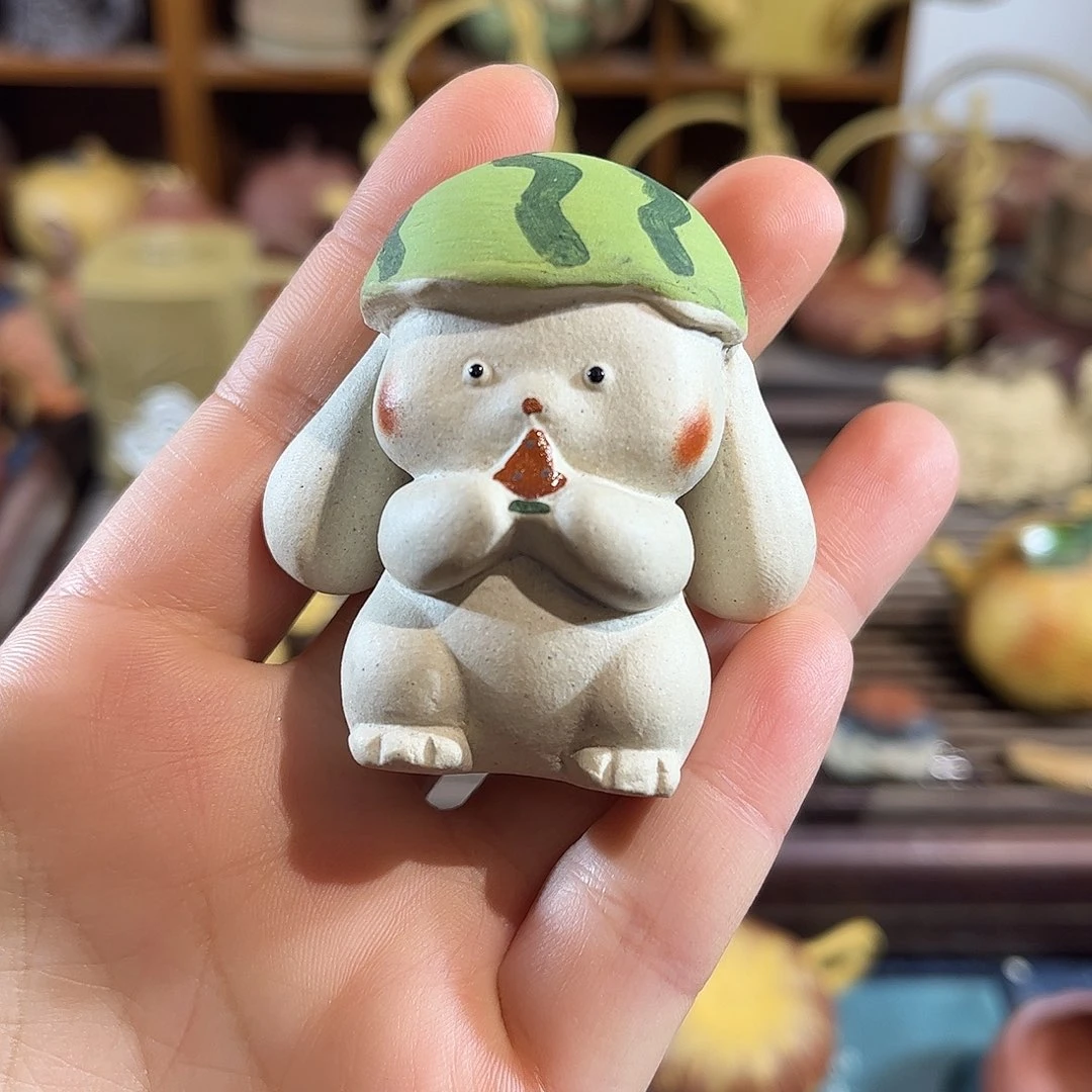 紫砂茶宠可爱兔子