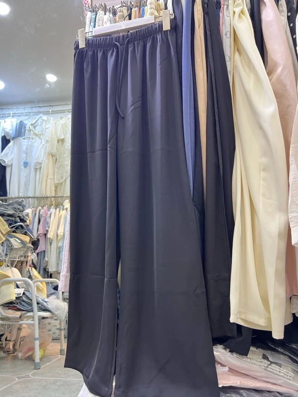 丝滑质感抽绳宽松阔腿直筒防晒凉凉裤