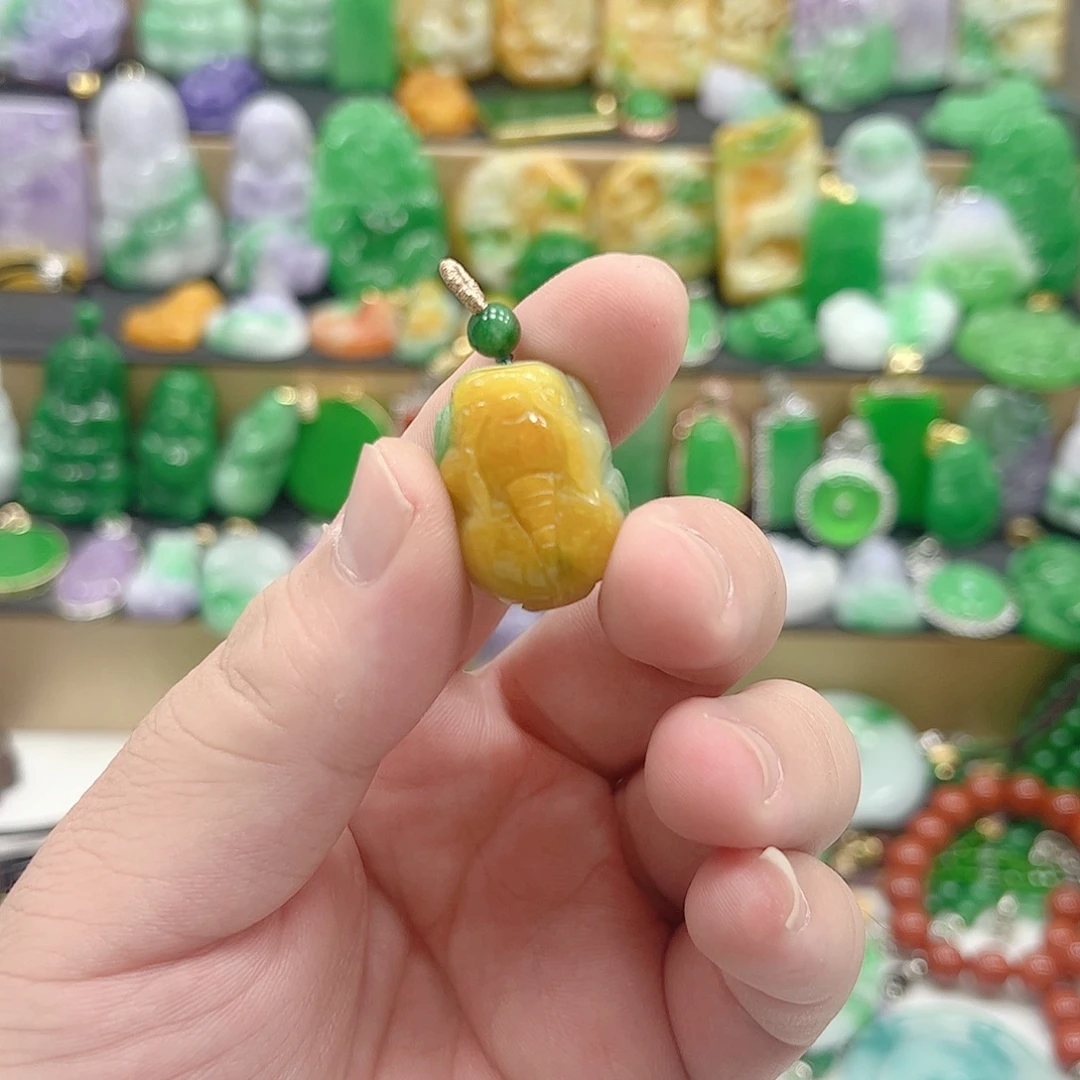 翡翠银S925镶嵌吊坠(赠链)