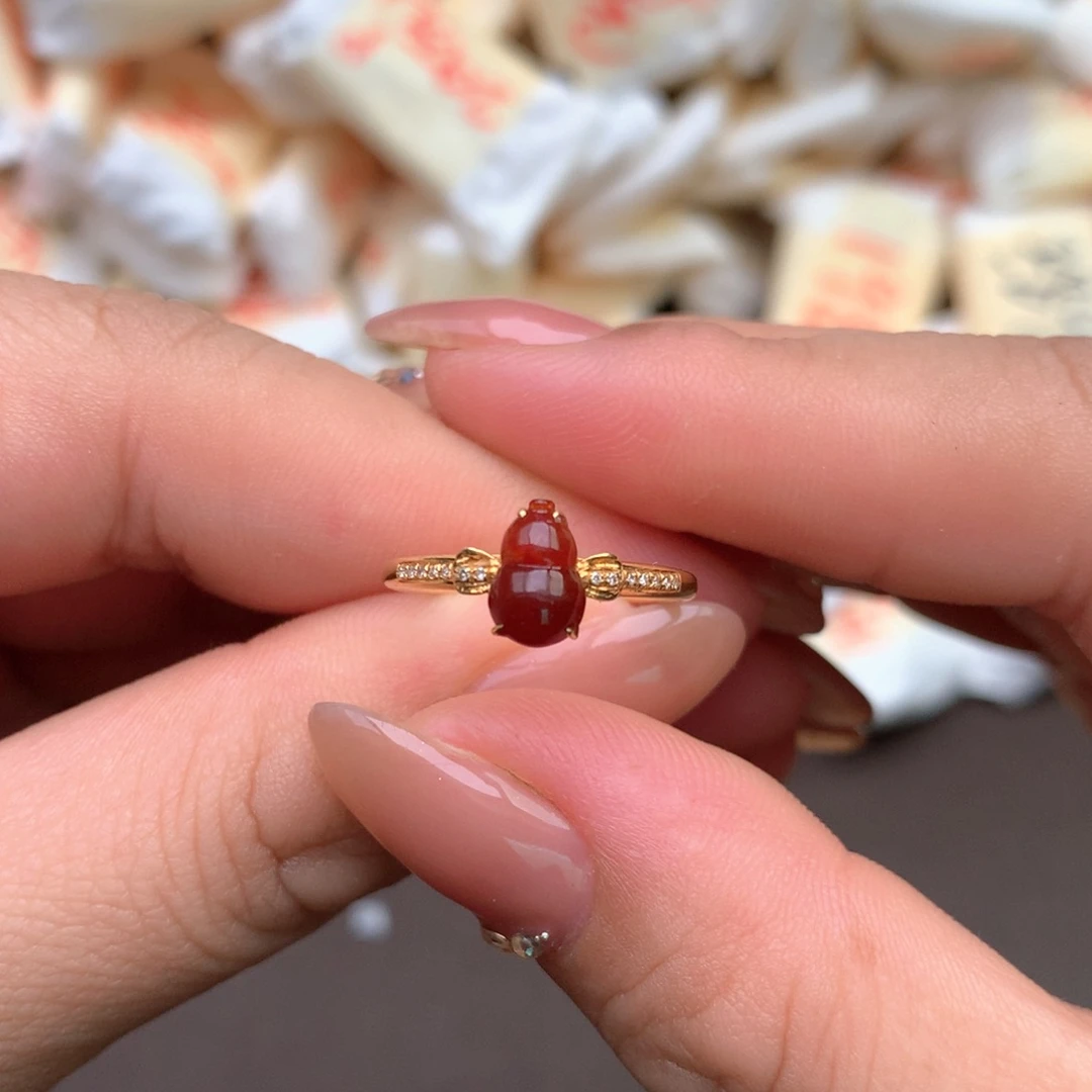 【闪购商品】翡翠戒指18K金镶嵌一