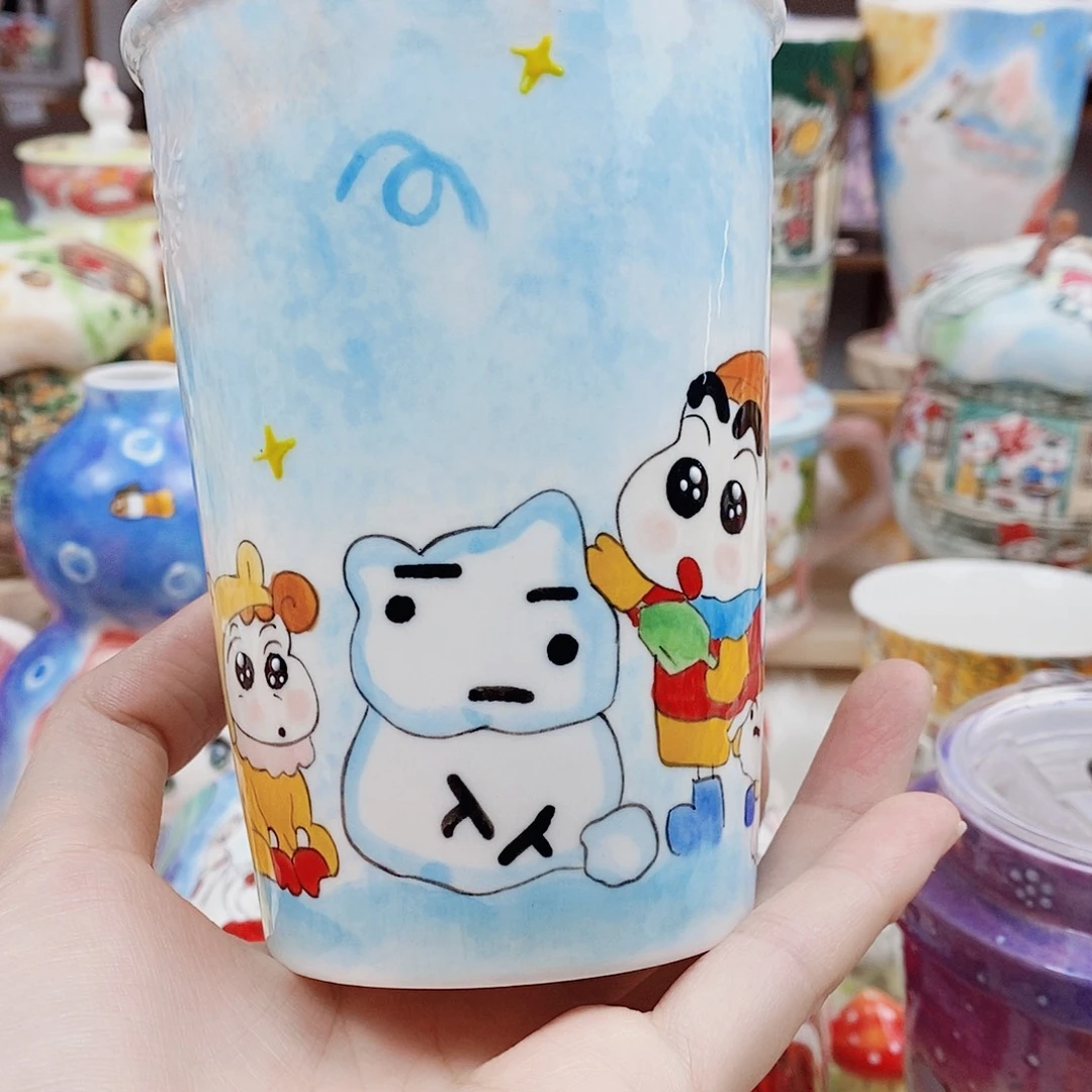 瓷片董董文创手绘陶瓷