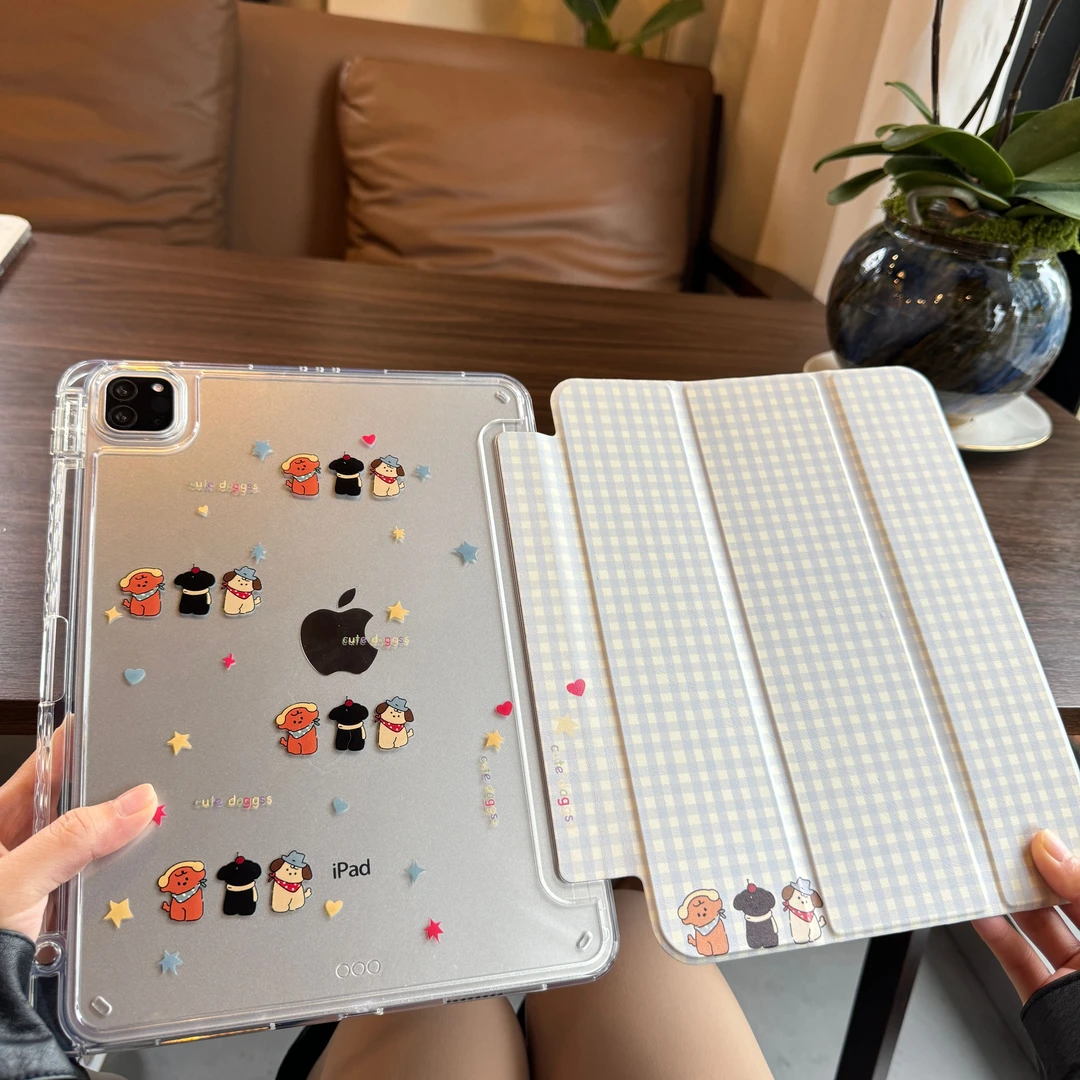 25新款iPadair7/6保护壳磁吸硬壳带笔槽亚克力防弯摔mini第九11寸