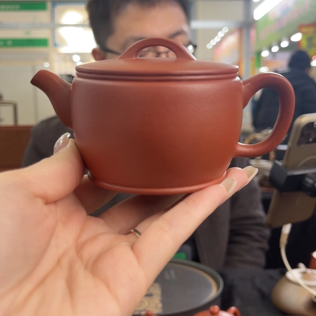 紫砂茶杯朱泥汉瓦   马蹄口  150CC
