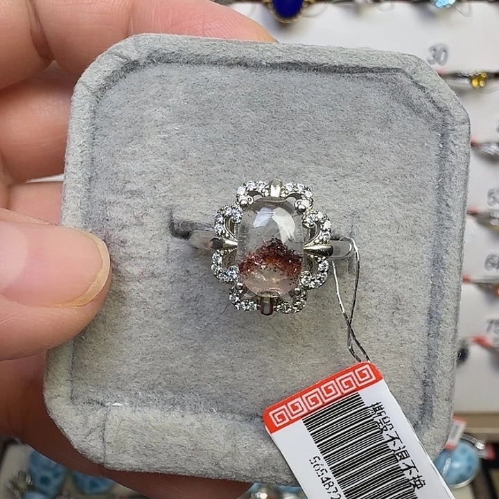 戒指水晶银S925镶嵌