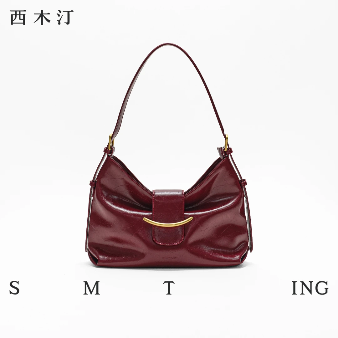 【西木汀】晚枫 单肩包小个子2025超火托特包女设计感小众斜挎婚包