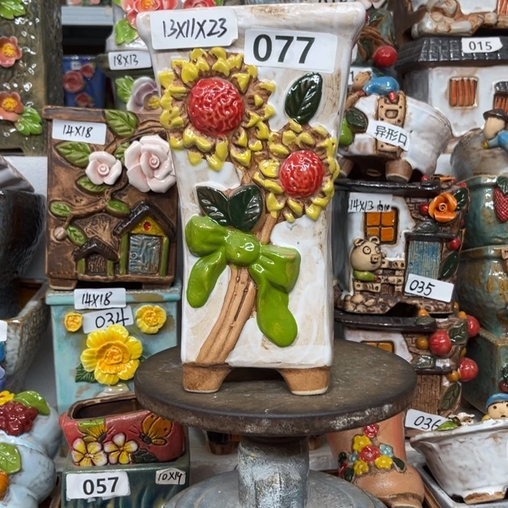 紫砂花盆粗陶材质多肉花盆