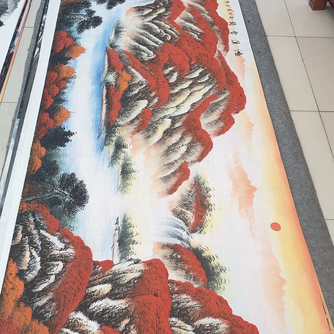 国画纯手绘山水花鸟