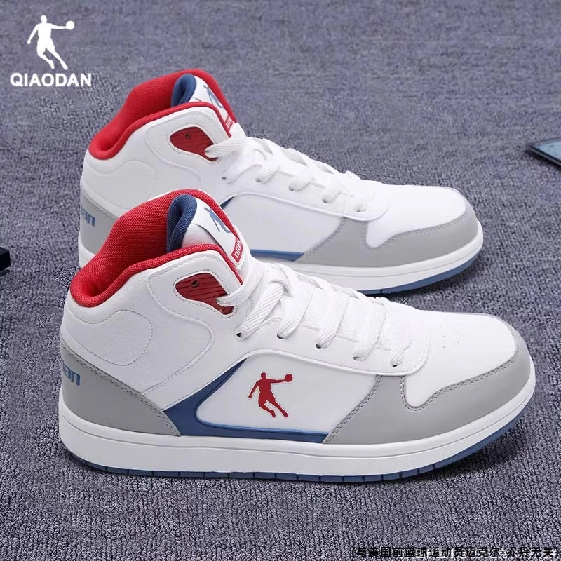 乔丹运动鞋男鞋2025新款冬季厚底休闲鞋子空军一号白色高帮板鞋男