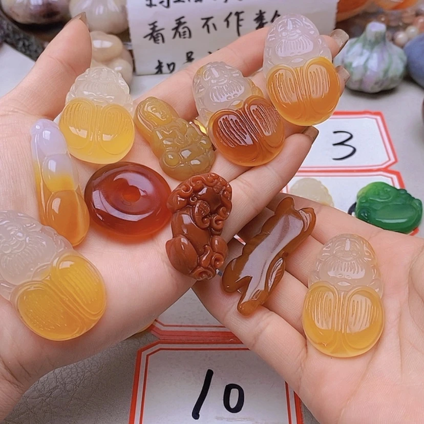 【闪购商品】未镶嵌玛瑙/玉髓珠宝半成品晴****)