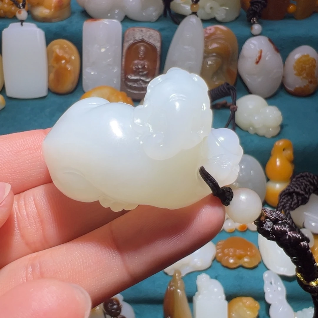 陕***哥和田玉未镶嵌挂件