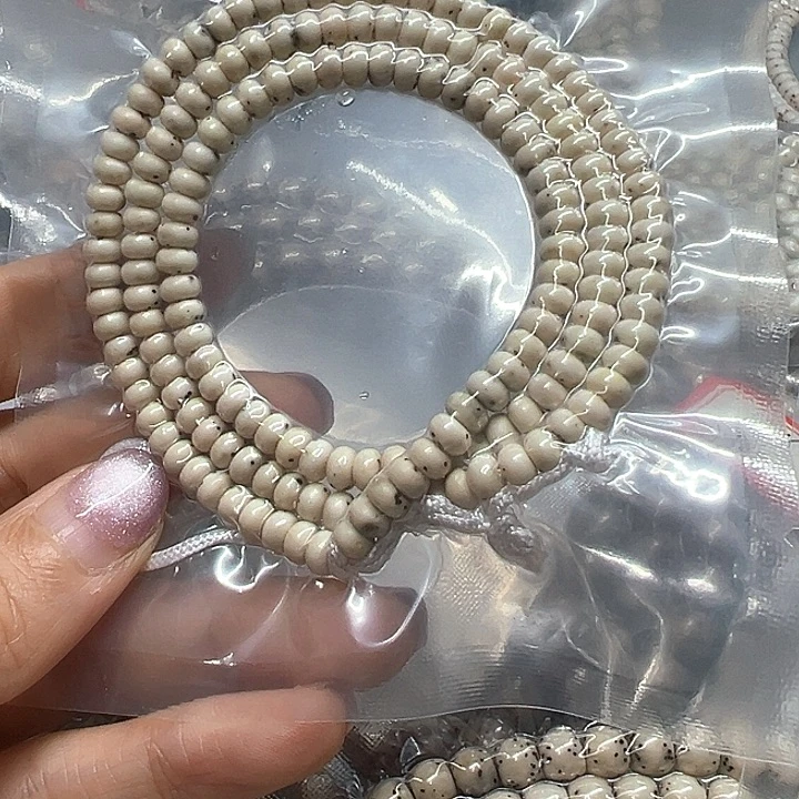 星月菩提吊坠海南原生态古瓷白3/6数星星