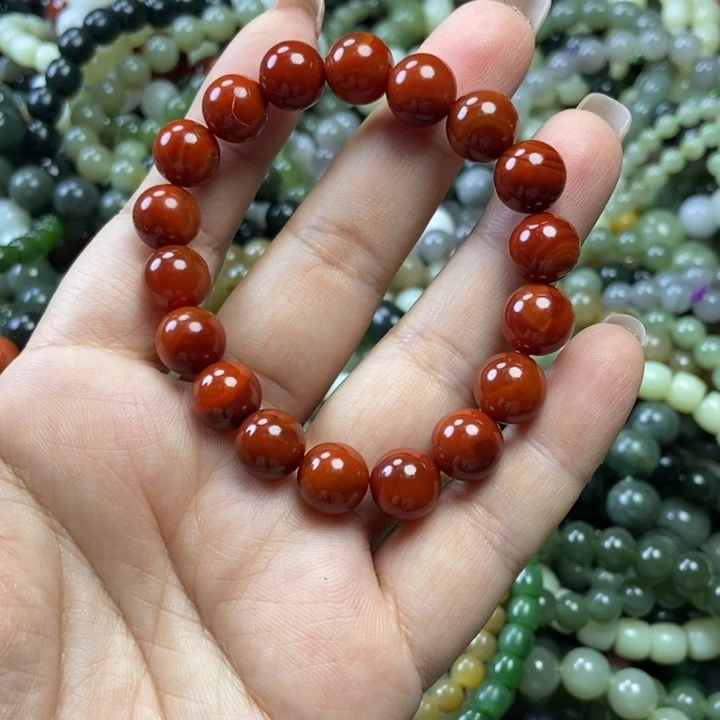 未镶嵌手链透闪石质玉卡10