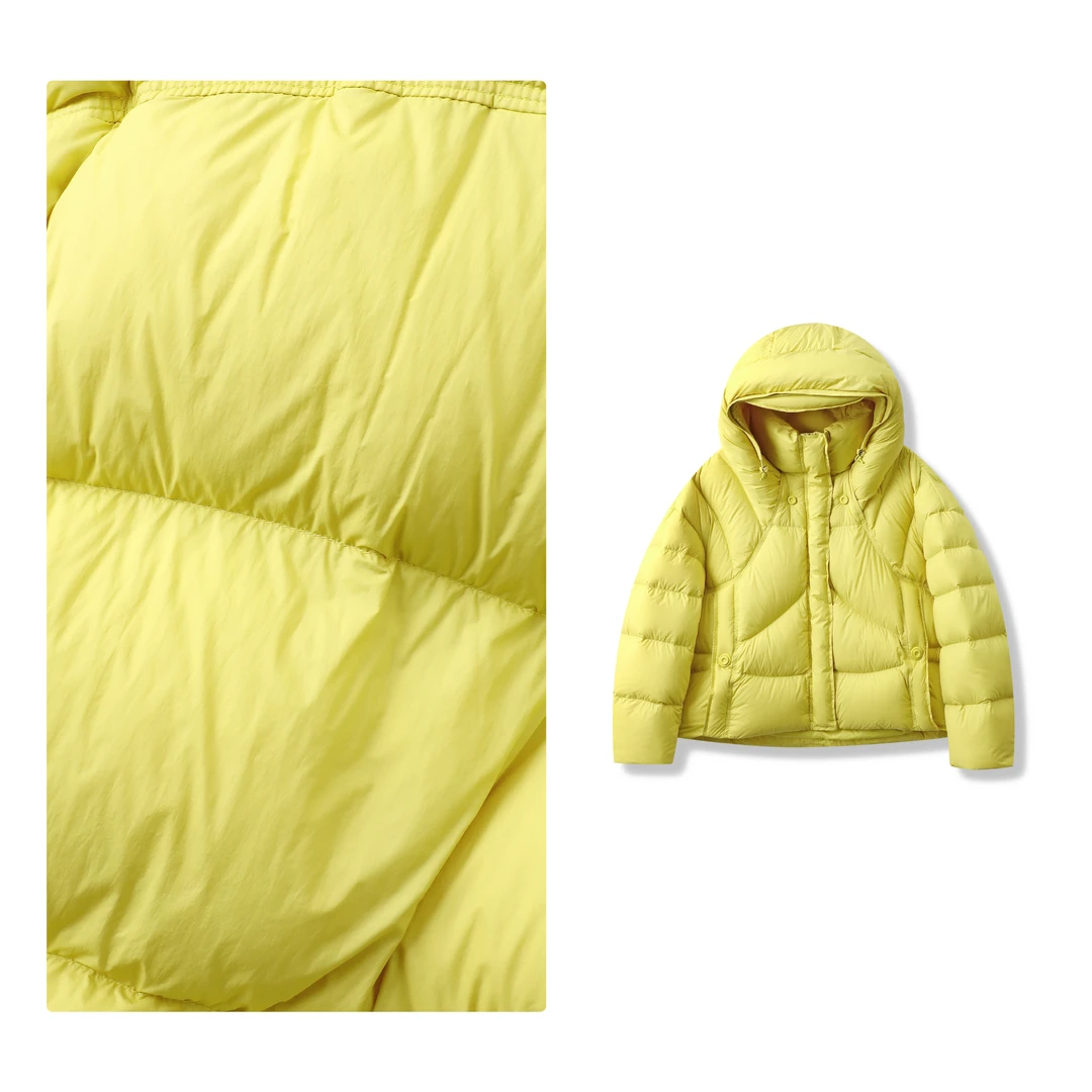 门店29&9/9！柠檬精系列」可溯源90安心绒泡芙连帽羽绒服女 M14319