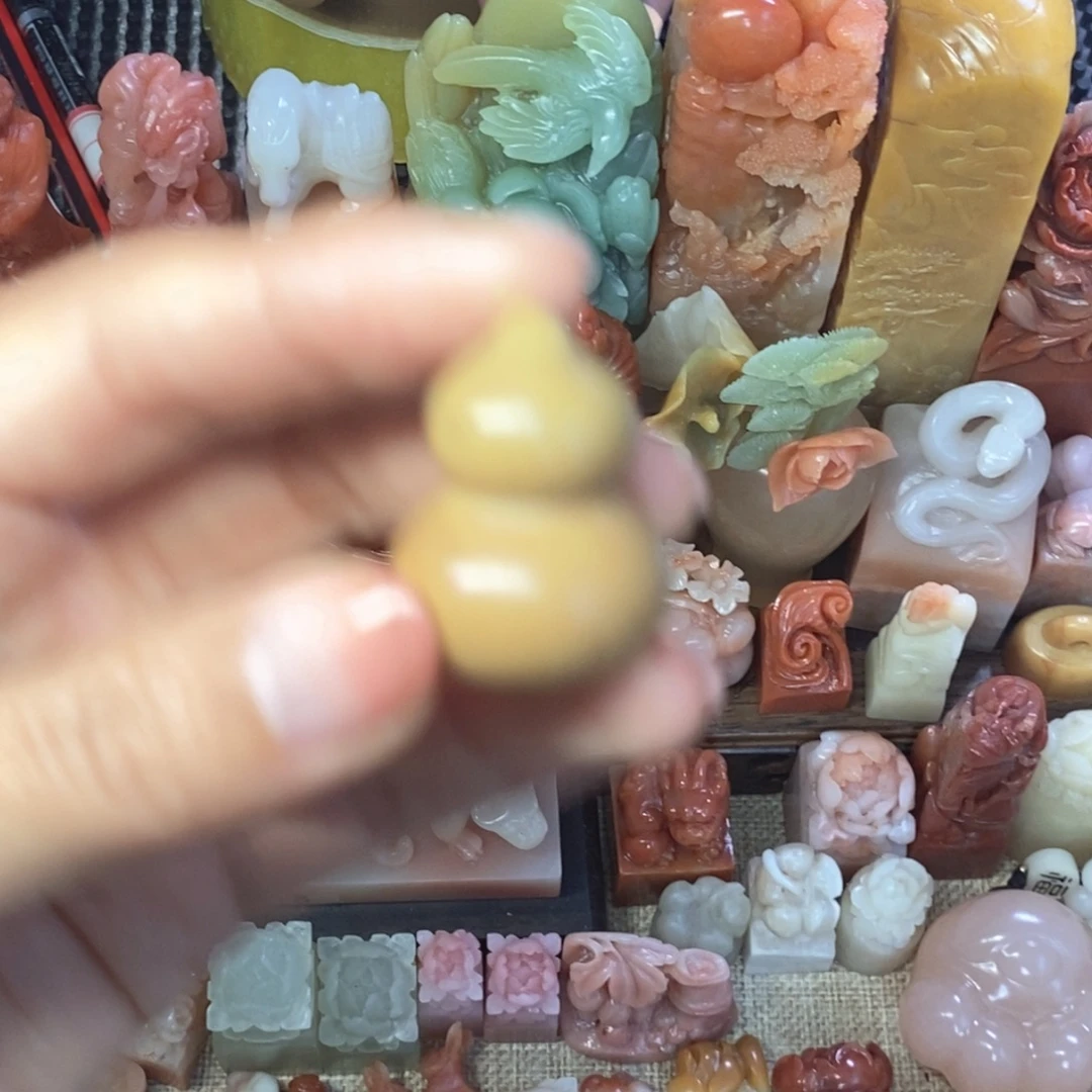 寿山石印石葫芦印章