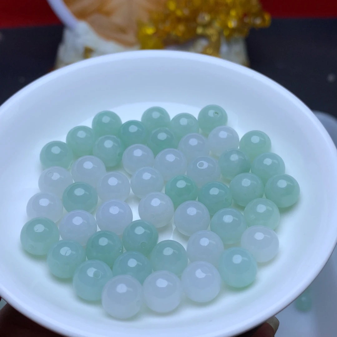 【闪购商品】翡翠手链未镶嵌卡10冰绿白3个