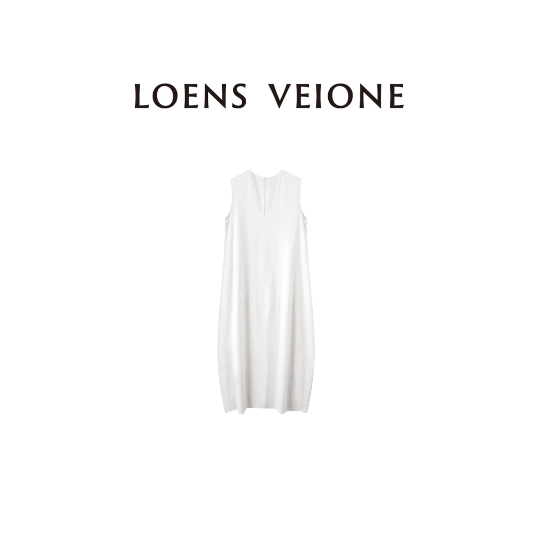 LOENS VEIONE/罗拉【白皙】2025无袖气质百搭款连衣裙25CVAC0004N