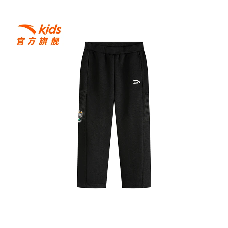 安踏儿童男女小童针织运动长裤2025夏季新款舒适亲肤儿童运动裤潮