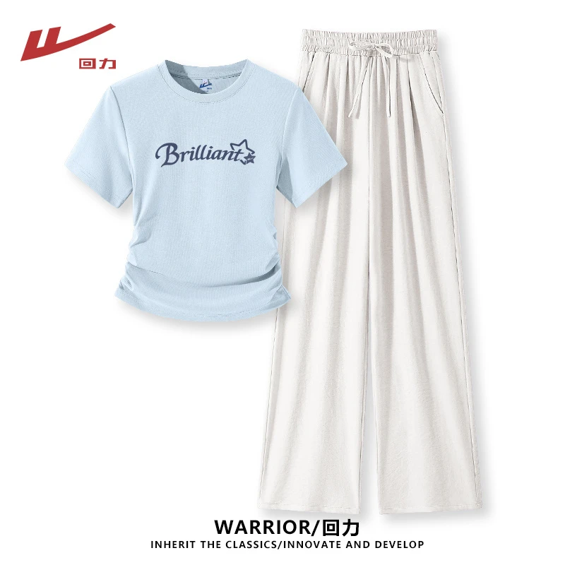Warrior/回力2025爆款洋气衣服女修身显瘦T恤显腿长奶芙山本裤