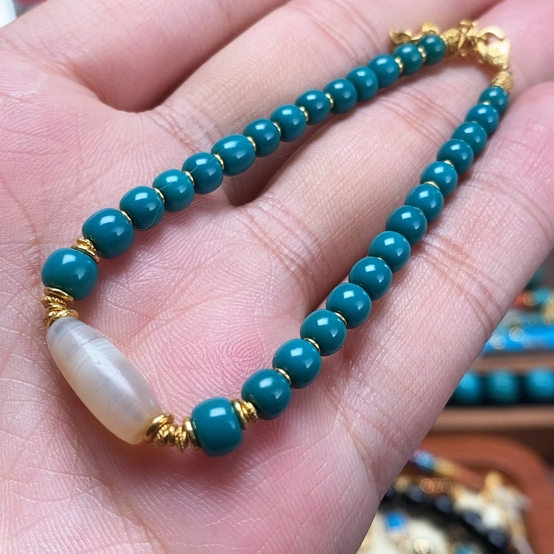 绿松石珠宝奇石足金镶嵌