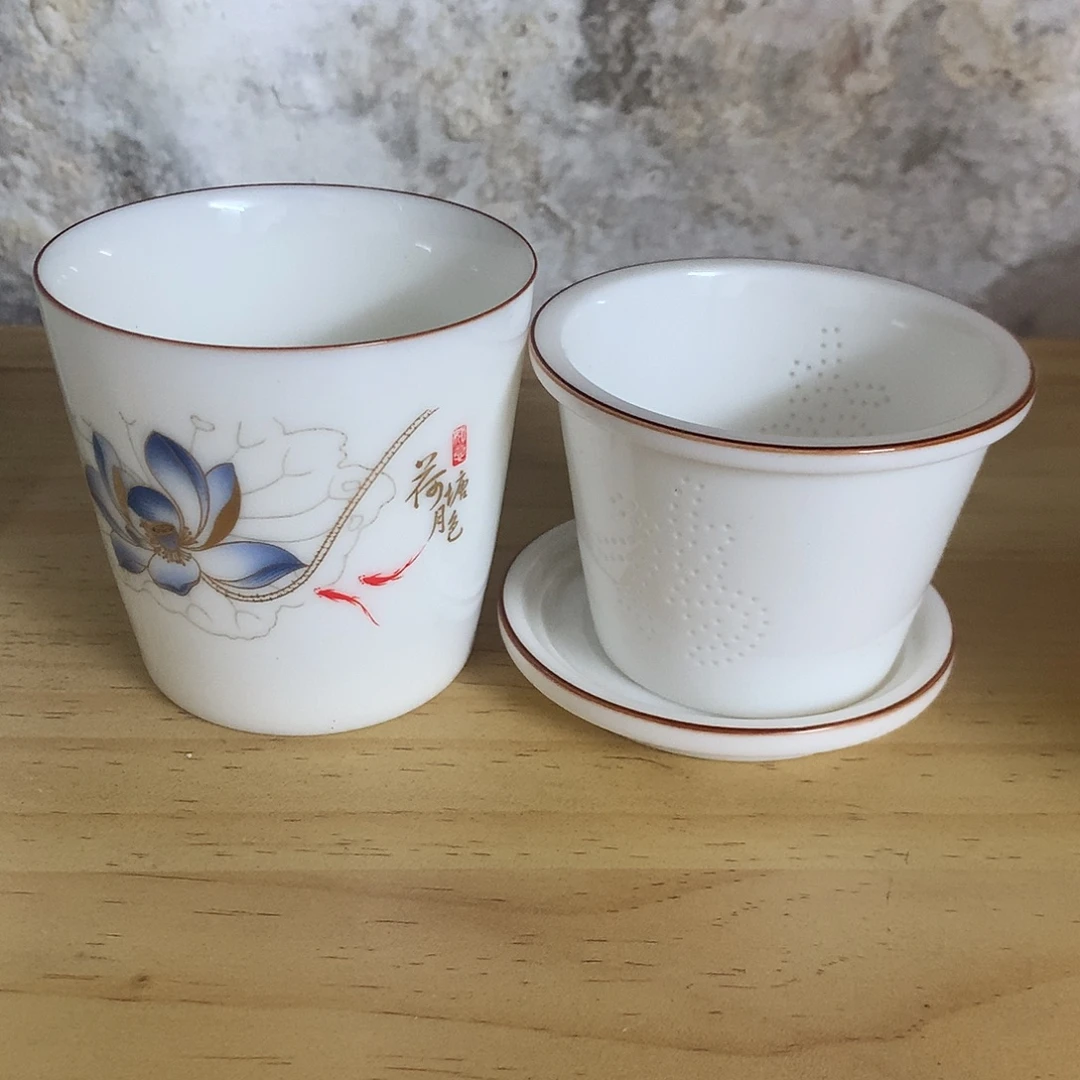 瓷三件套办公杯水杯