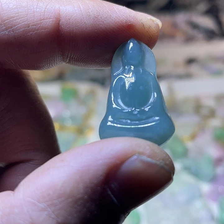 翡翠未镶嵌吊坠(不含链)无相素衣观音