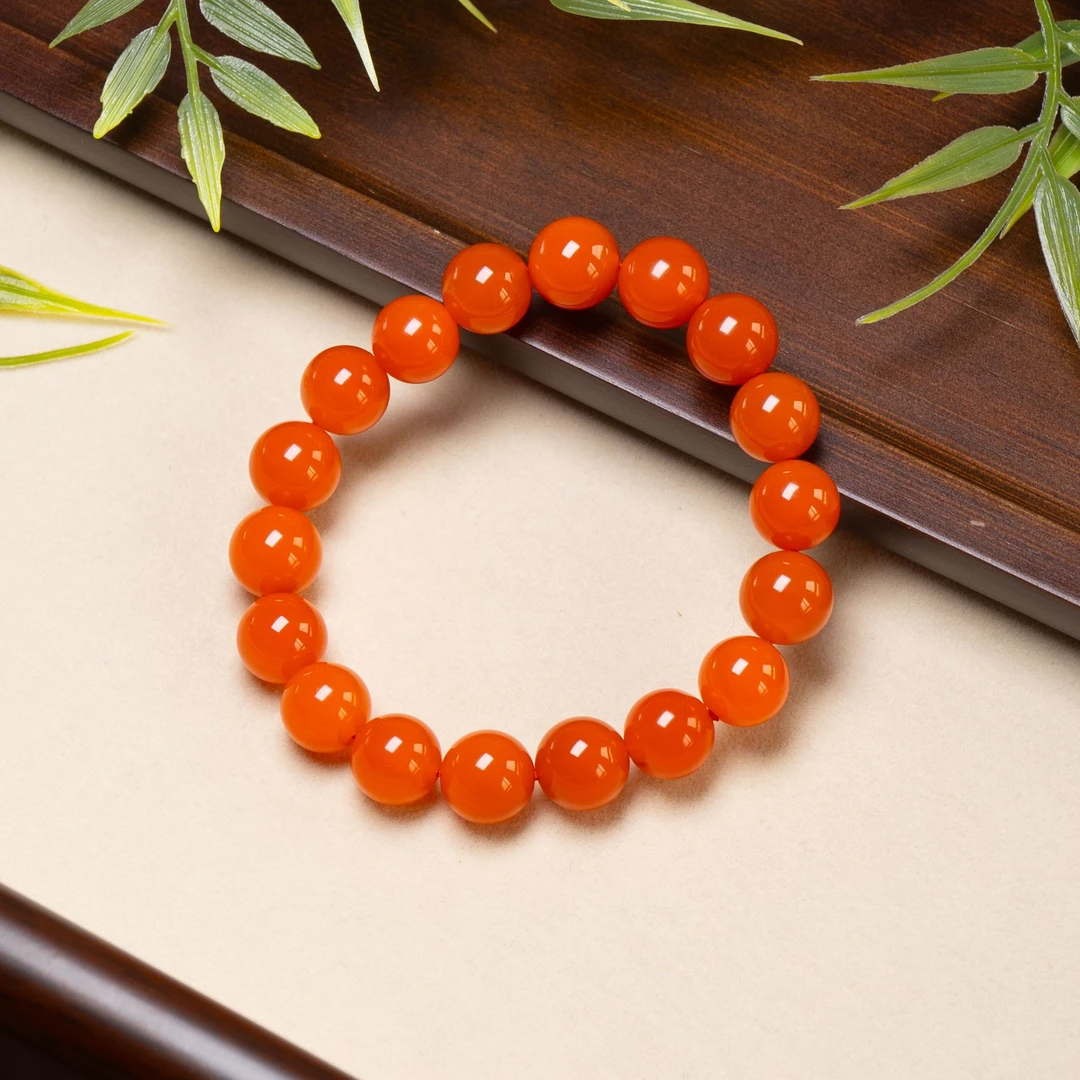 保山南红柿子红手串【承禧原矿】SH20-9602多样性其一