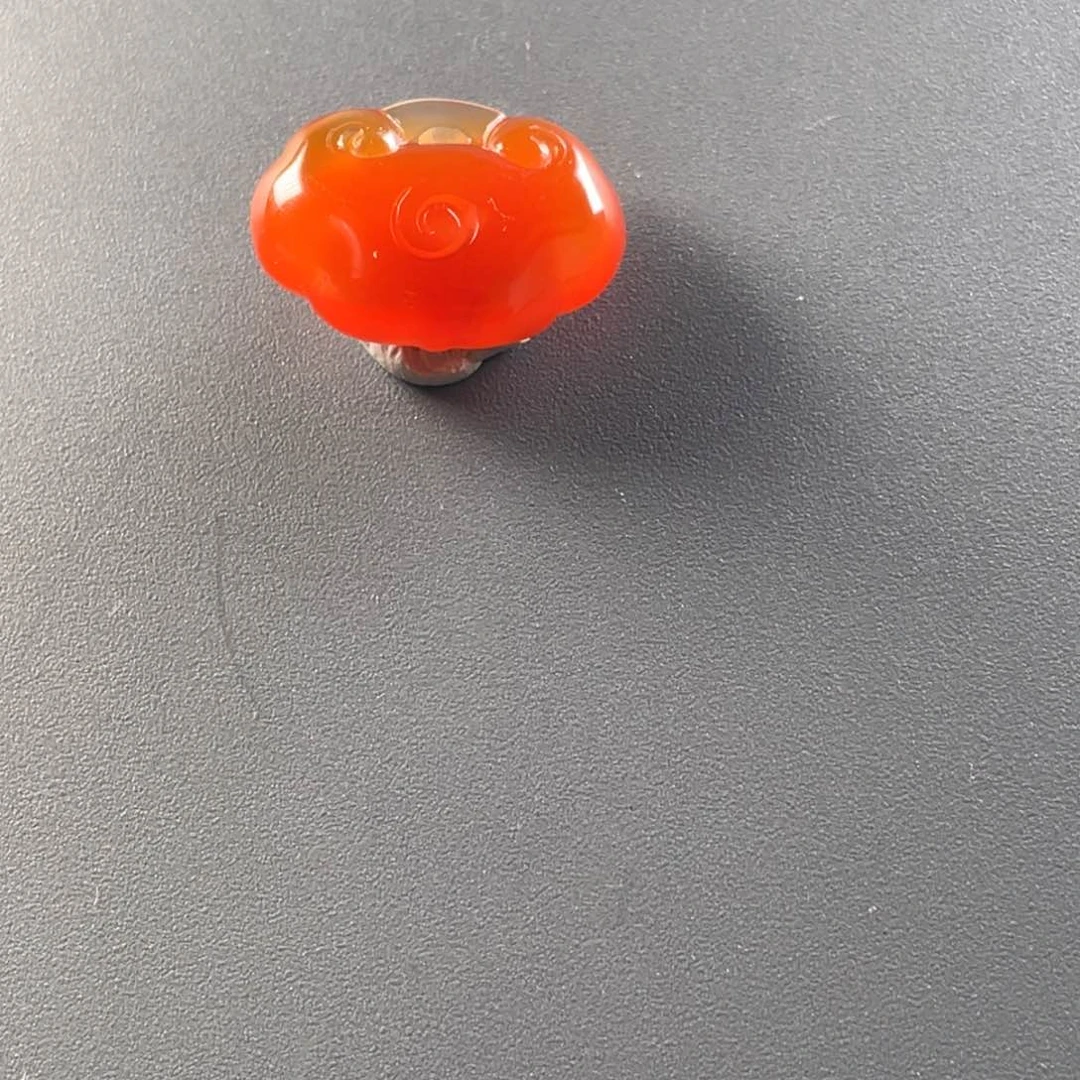 南红玛瑙天然原矿冰红平安锁未镶嵌