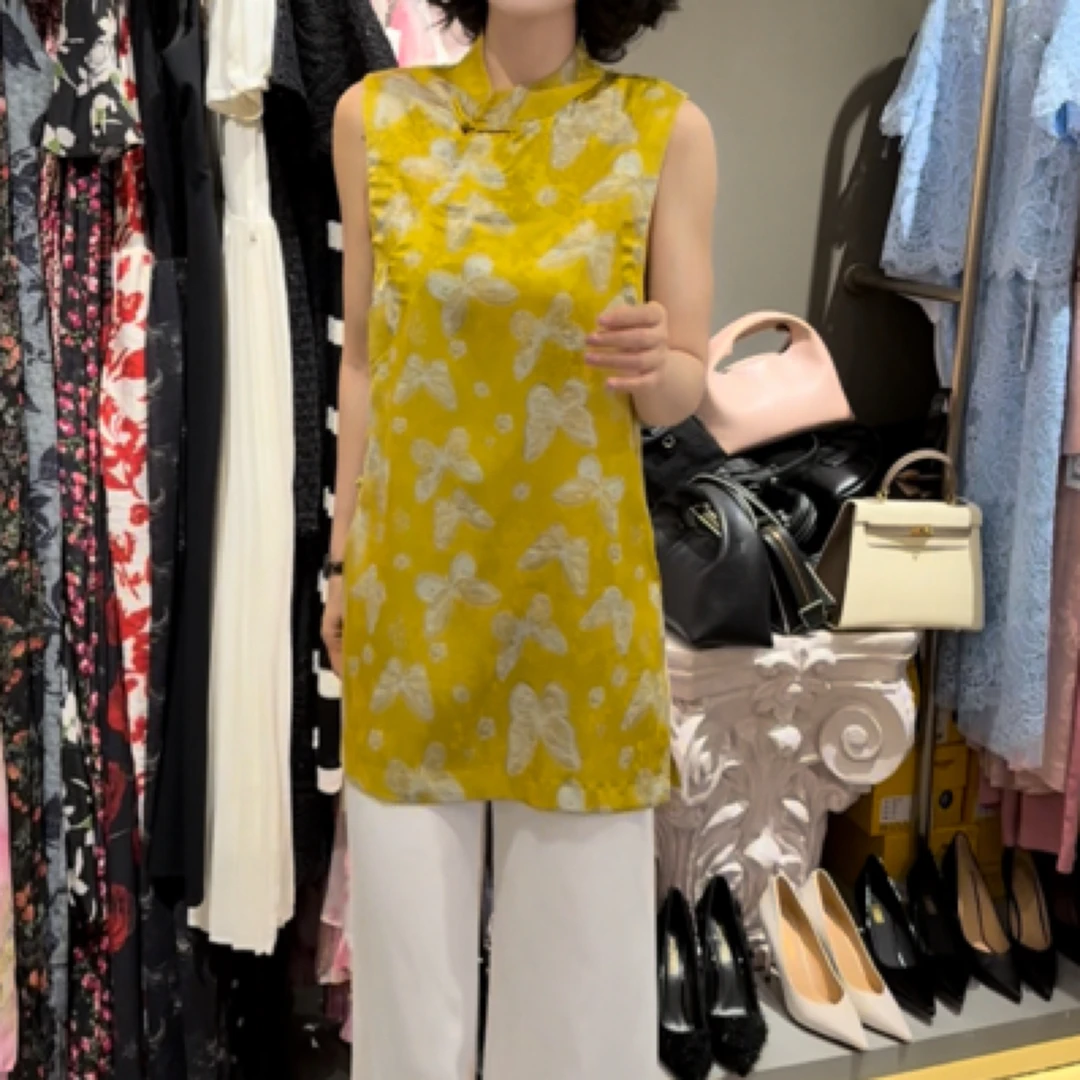 芭乐珂夏季新款旗袍印花上衣25X052