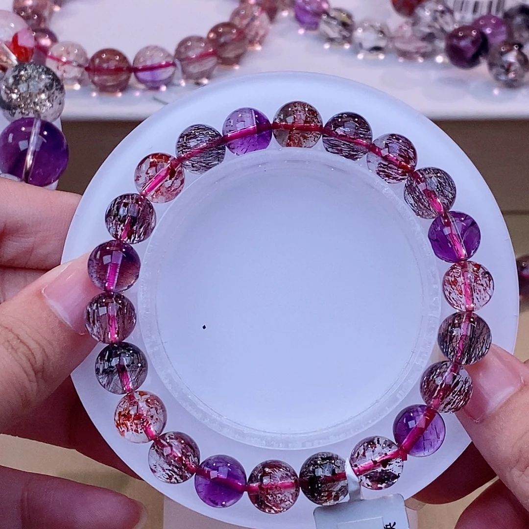 未镶嵌手串水晶彩超8+