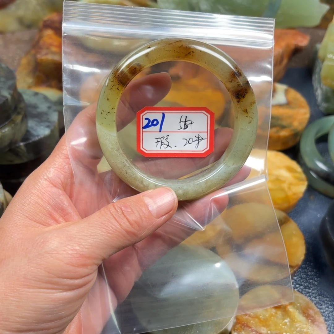 用***2蛇纹石玉未镶嵌手镯