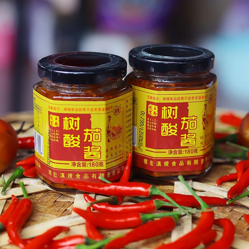 火烧树酸茄酱大树酸茄酱洋酸茄辣酱洋鸡蛋果云南滇嫂酸辣蘸料