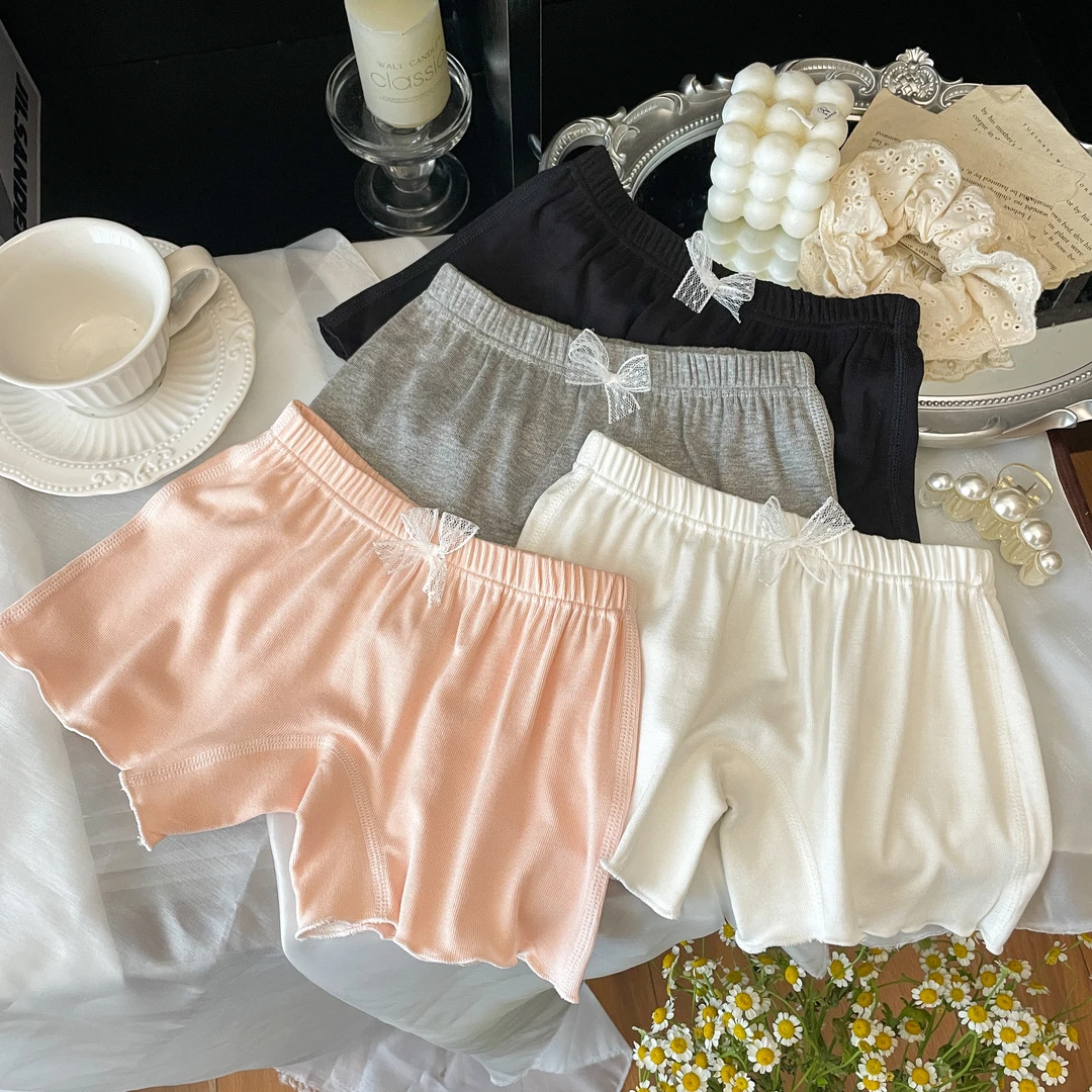 华稚2025年纯色新款儿童打底短裤安全裤